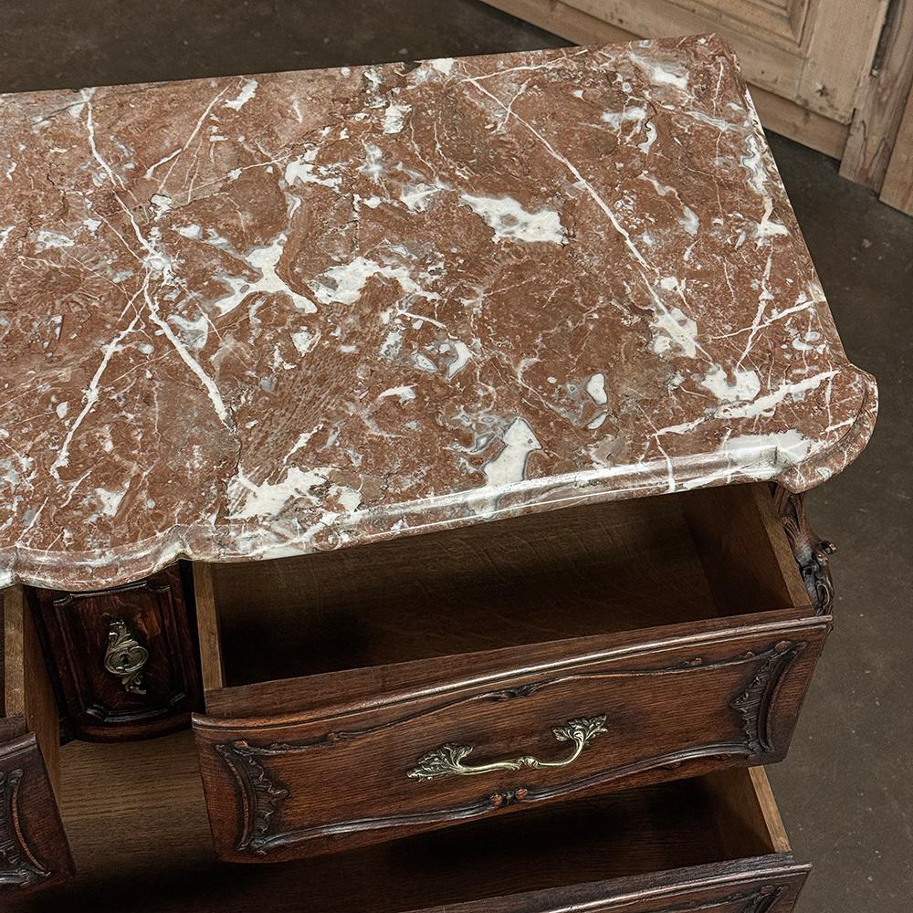 Commode francese Luigi XIV del XIX secolo con piano in marmo ~ Cassettone in vendita 12