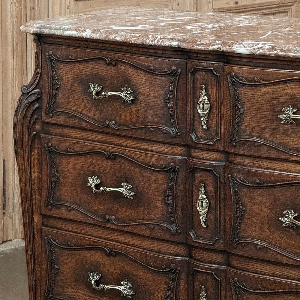 Fine XIX secolo Commode francese Luigi XIV del XIX secolo con piano in marmo ~ Cassettone in vendita