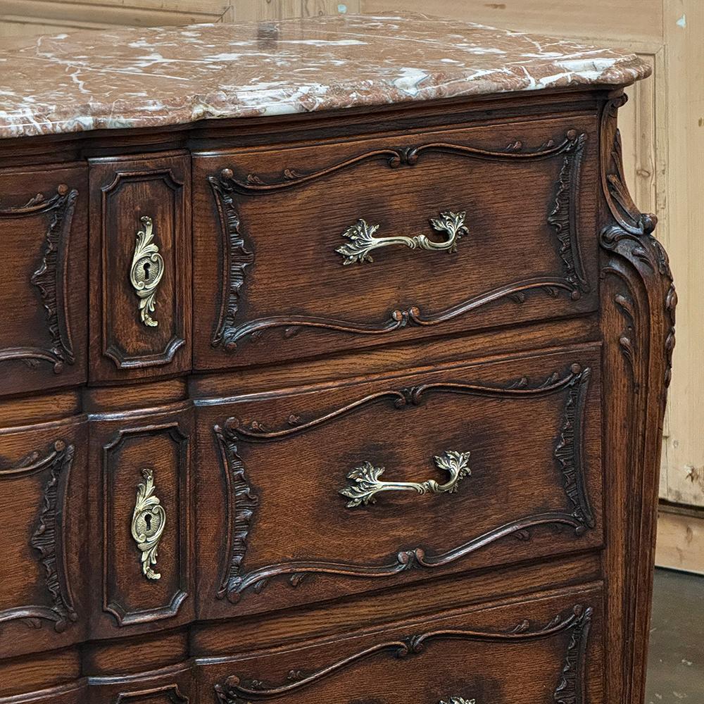 Bronzo Commode francese Luigi XIV del XIX secolo con piano in marmo ~ Cassettone in vendita