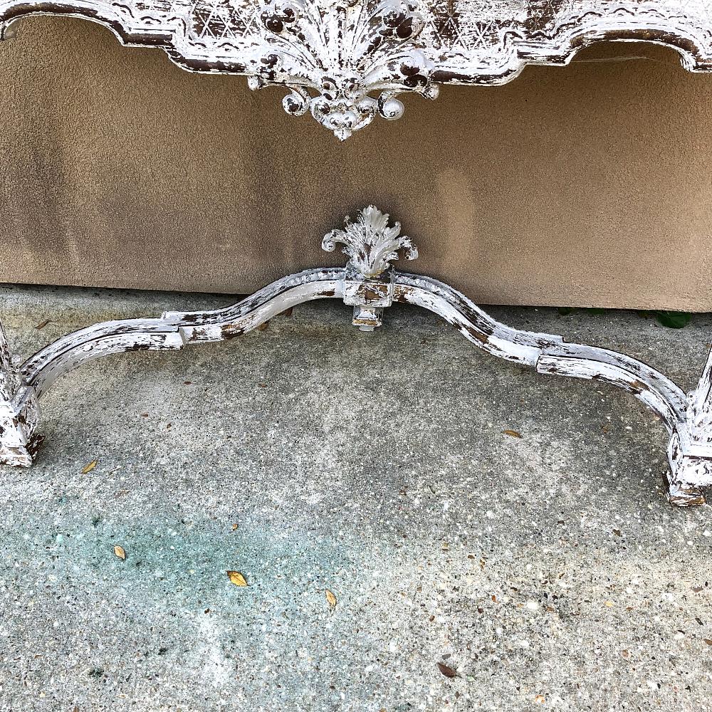 19th Century French Louis XIV Marble-Top Console 6