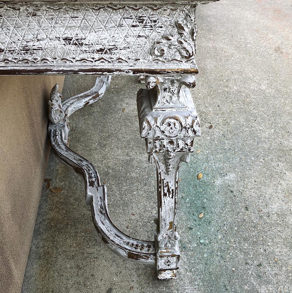 19th Century French Louis XIV Marble-Top Console 4