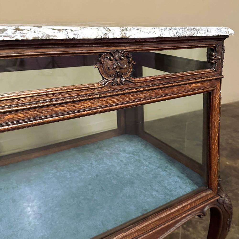 19. Jahrhundert Französisch Louis XIV Marmorplatte End Tabelle ~ Vitrine im Angebot 6
