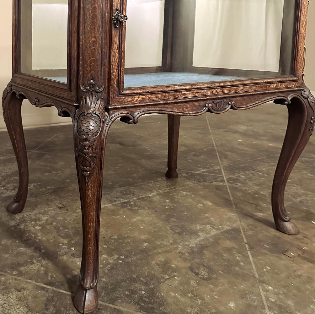 19th Century French Louis XIV Marble Top End Table ~ Display Case For Sale 7