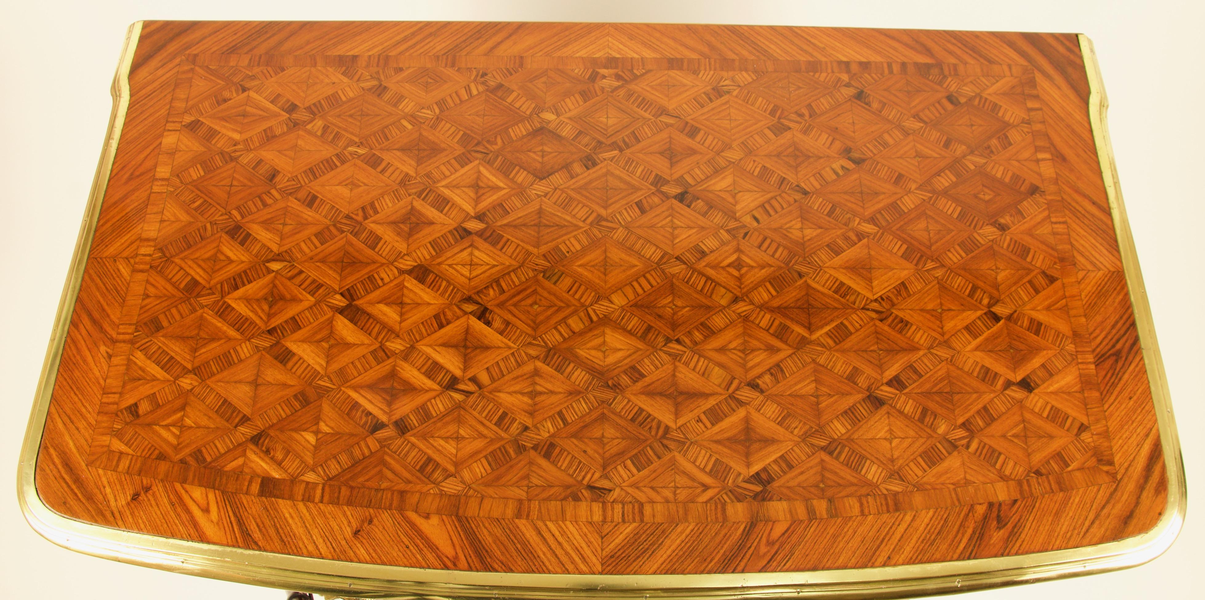 19th Century French Louis XIV Régence Trelliswork Marquetry Commode or Sauteuse For Sale 5