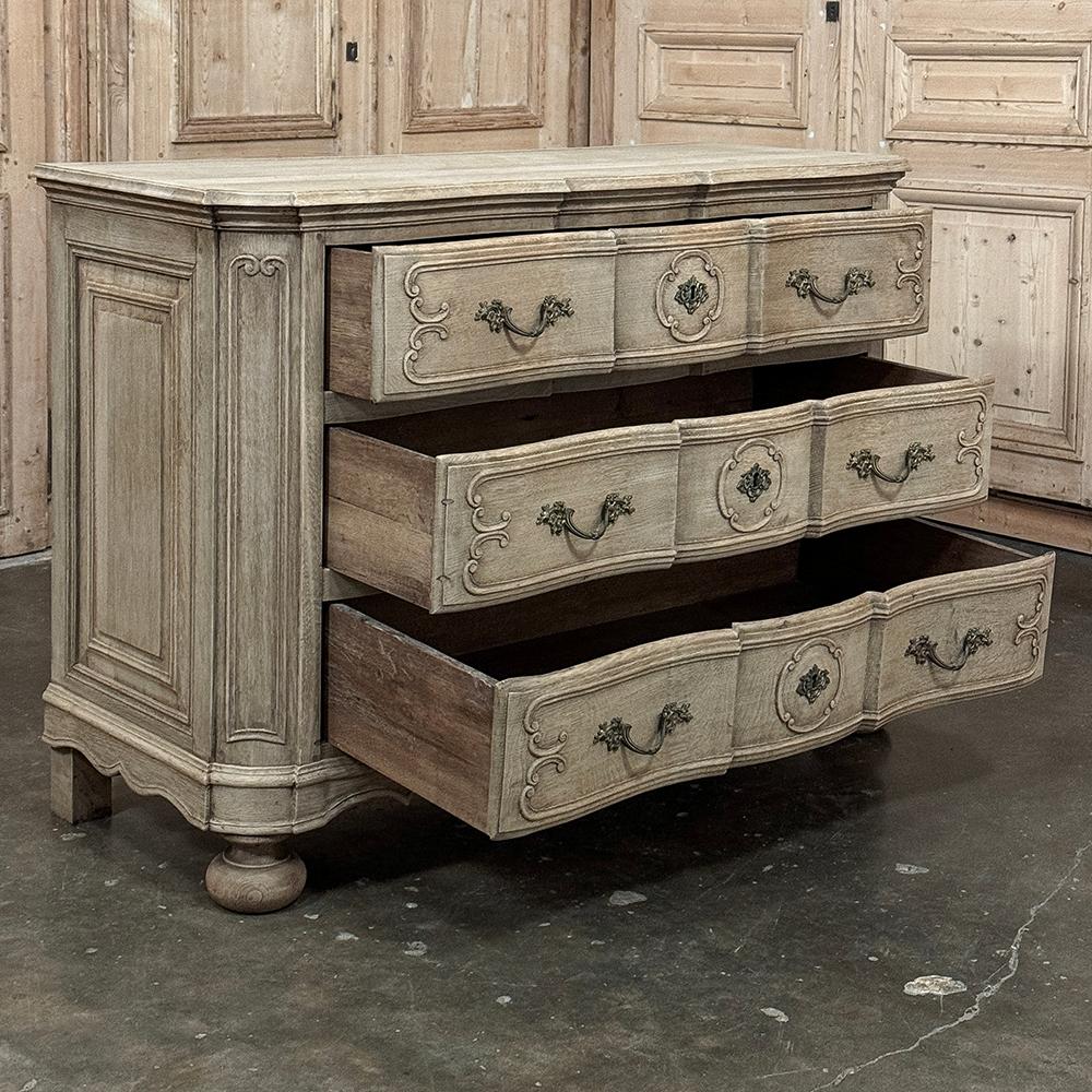 19th Century French Louis XIV Stripped Oak Commode In Good Condition For Sale In Dallas, TX