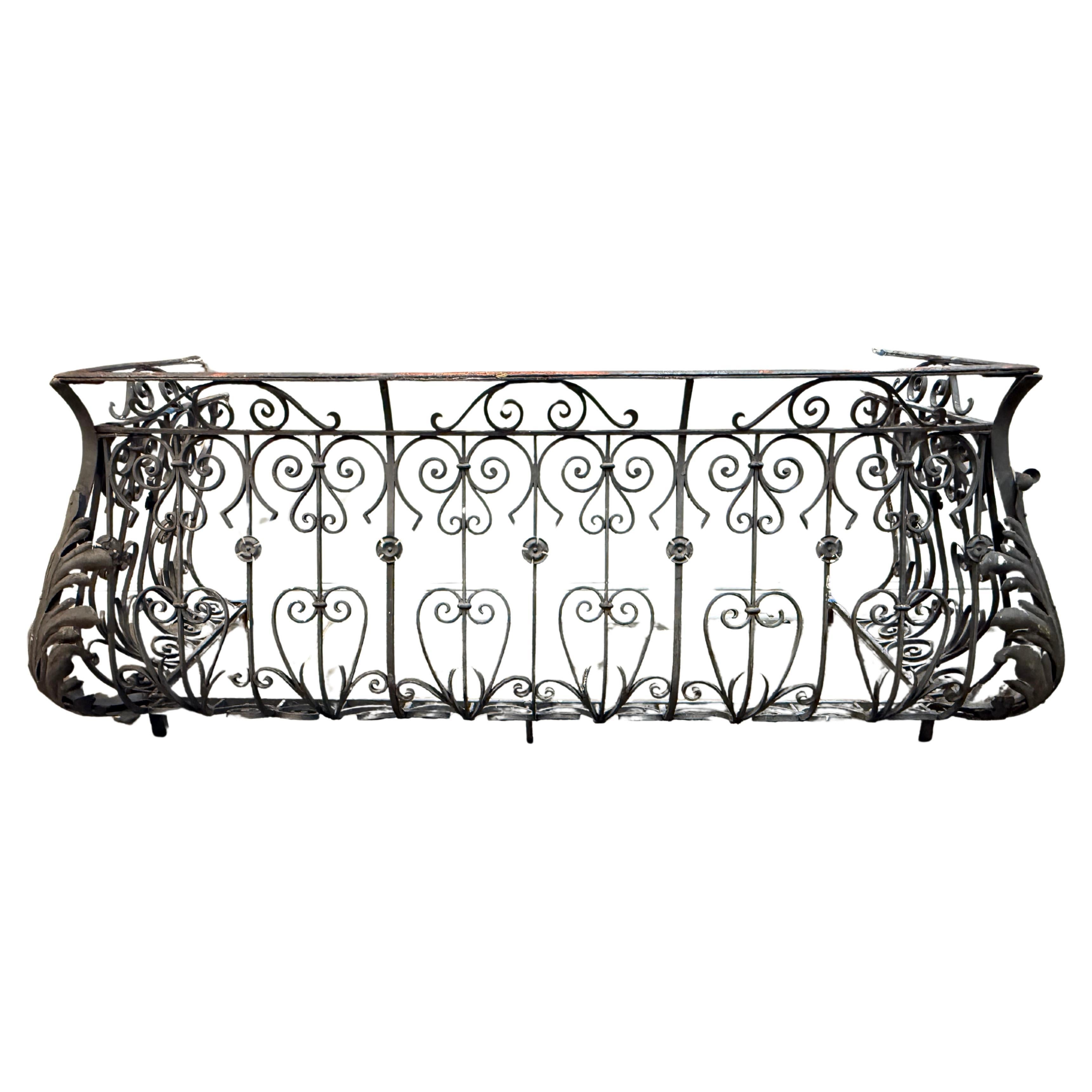 Ringhiera per balcone in stile Luigi XIV francese del XIX secolo