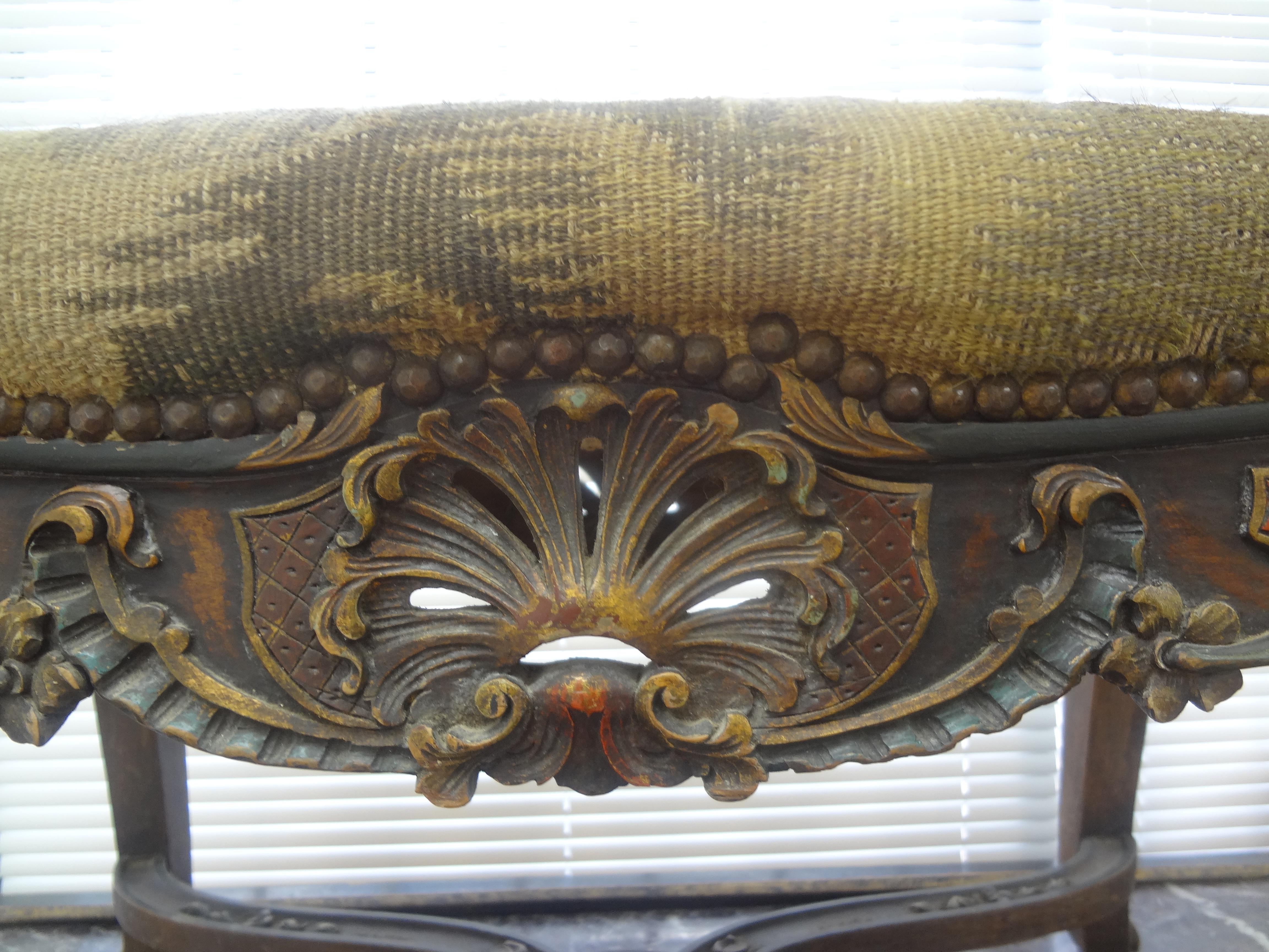 19th Century French Louis XIV Style Bench For Sale 6