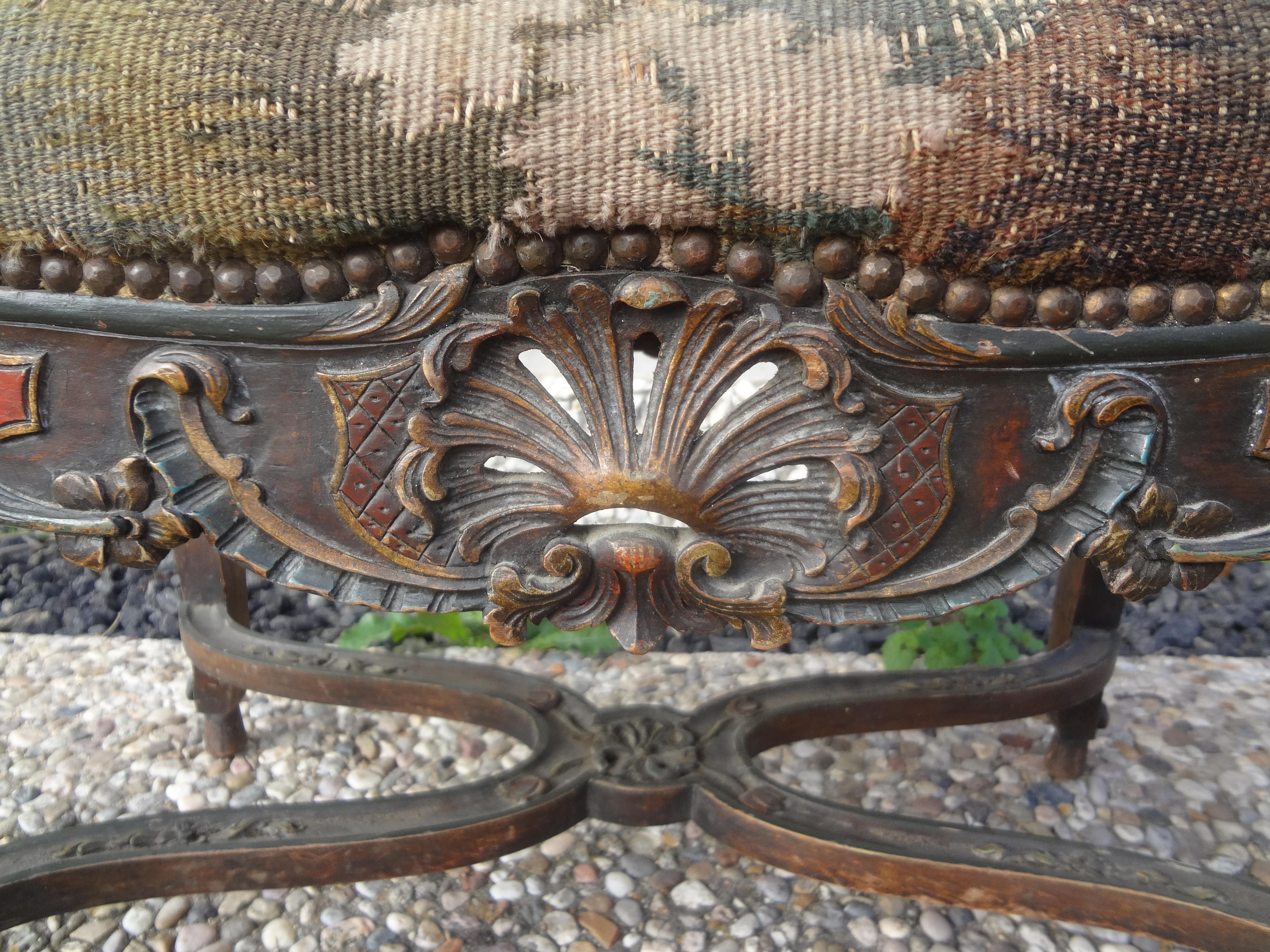 19th Century French Louis XIV Style Bench For Sale 5