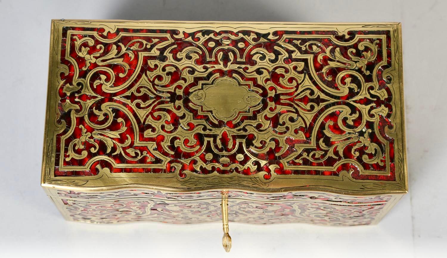 Francese Porta tè Boulle francese del XIX secolo in stile Luigi XIV in vendita