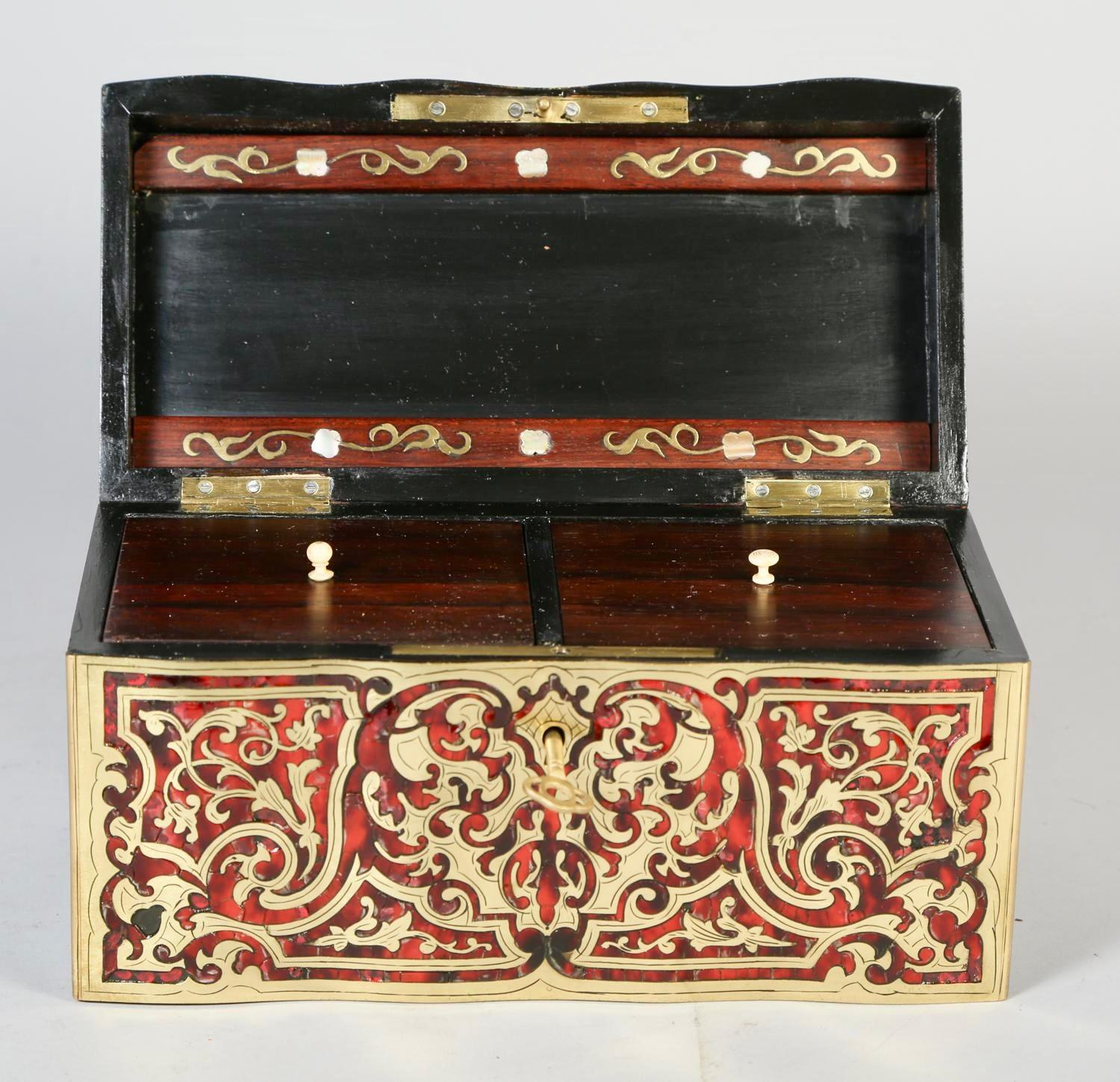 Porta tè Boulle francese del XIX secolo in stile Luigi XIV in vendita 1