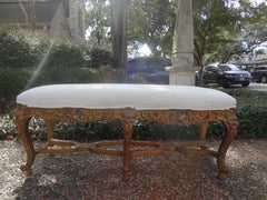 19th Century French Louis XIV Style Giltwood Bench