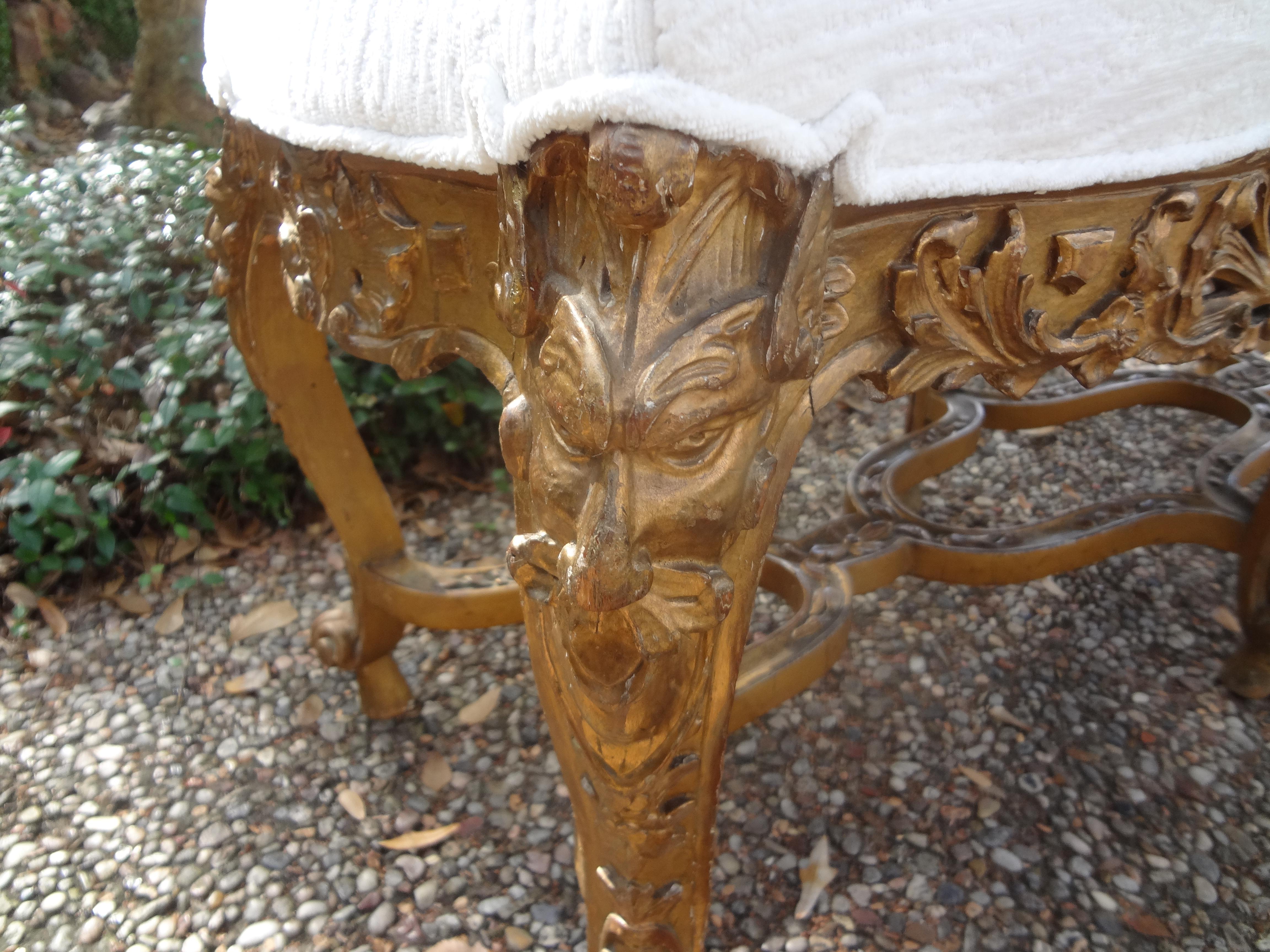 19th Century French Louis XIV Style Giltwood Bench For Sale 1
