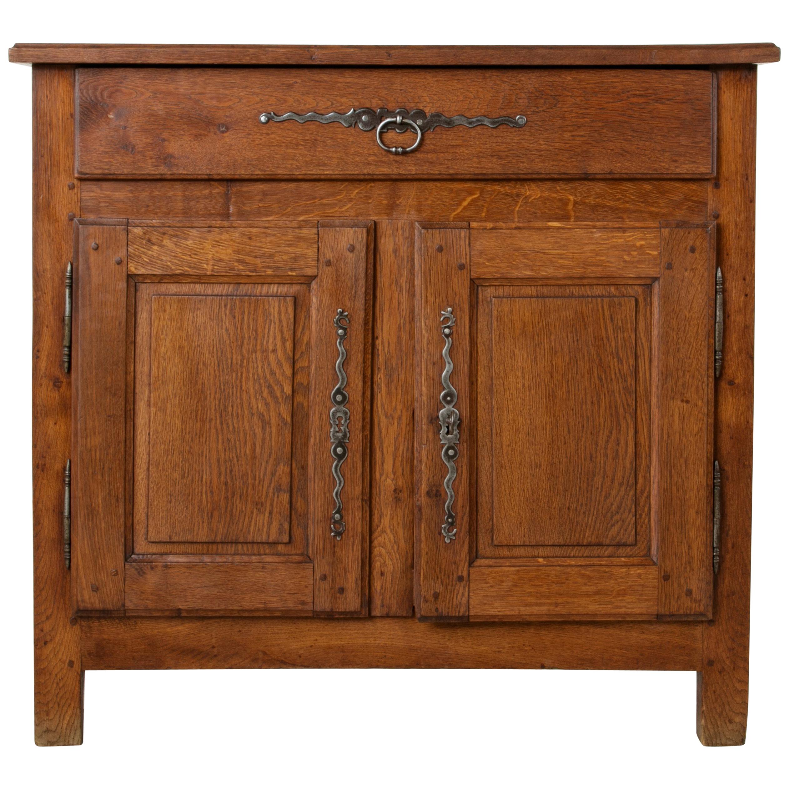19th Century French Louis XIV Style Hand Pegged Oak Buffet, or Sideboard