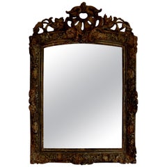 19th Century French Louis XIV Style Painted Mirror