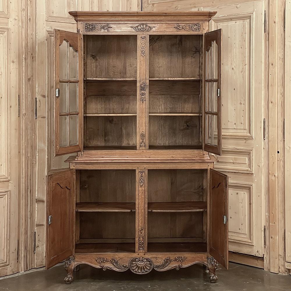 Late 19th Century 19th Century French Louis XIV Two-Tiered Bookcase ~ China Buffet For Sale