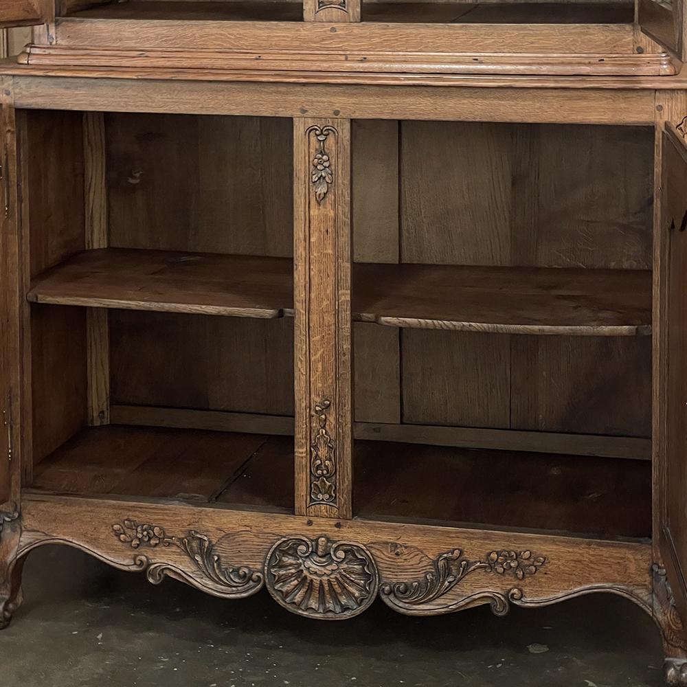 19th Century French Louis XIV Two-Tiered Bookcase ~ China Buffet For Sale 1