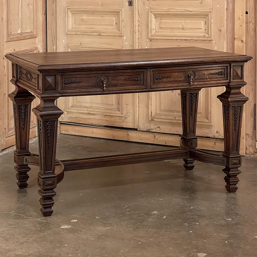 Hand-Crafted 19th Century French Louis XIV Writing Table, Desk For Sale
