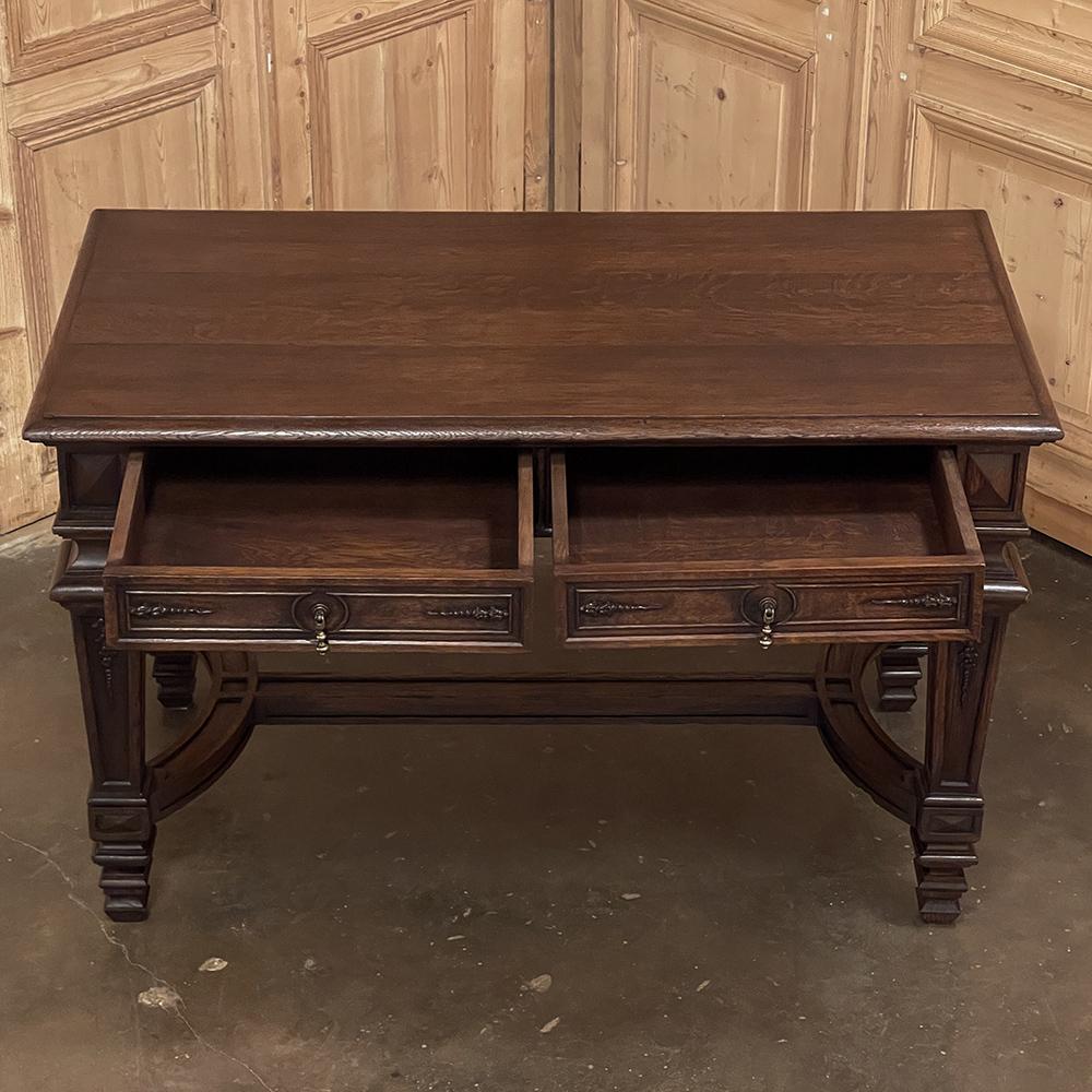 Oak 19th Century French Louis XIV Writing Table, Desk For Sale