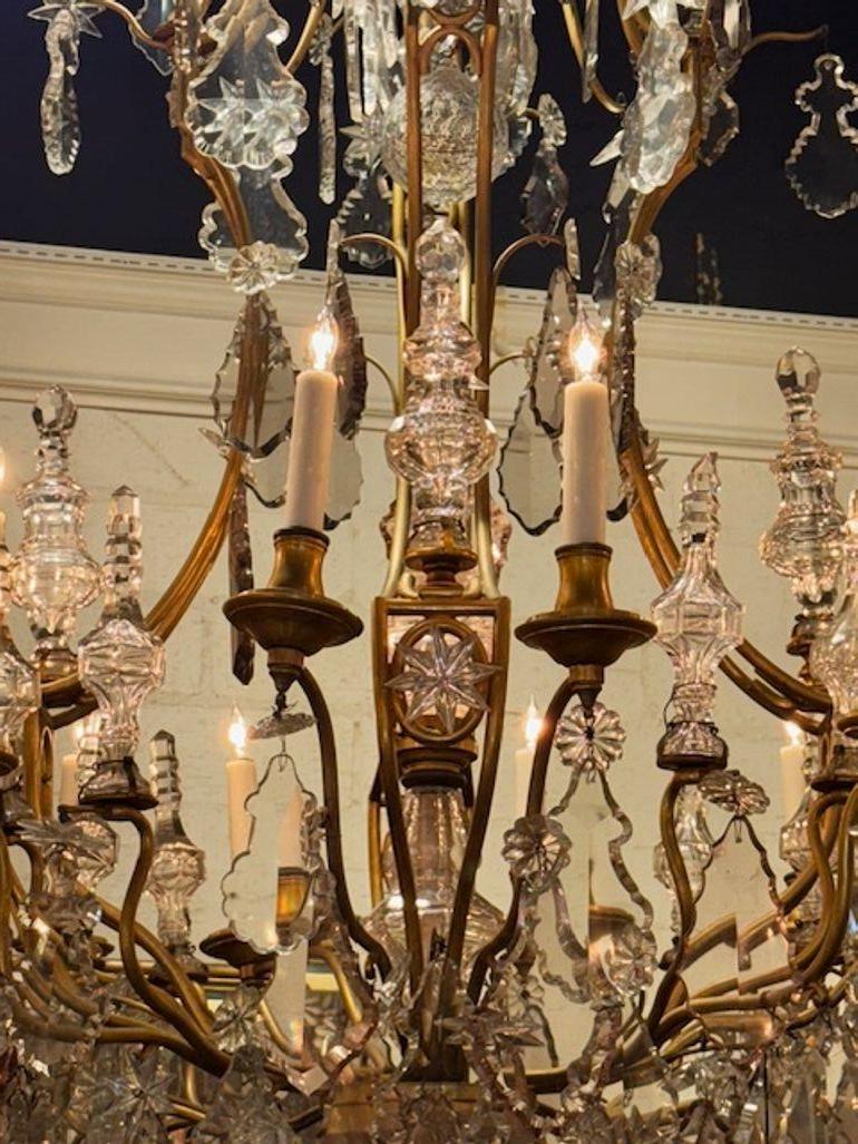 Araña francesa del siglo XIX de estilo Luis XV de Baccarat Francés en venta