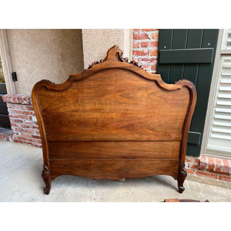 19th Century French Louis XV Bed Carved Walnut Parisian Rococo by George Guerin 6