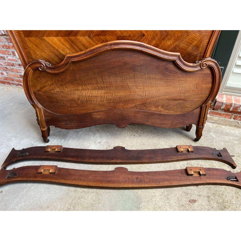 19th Century French Louis XV Bed Carved Walnut Parisian Rococo by George Guerin 7