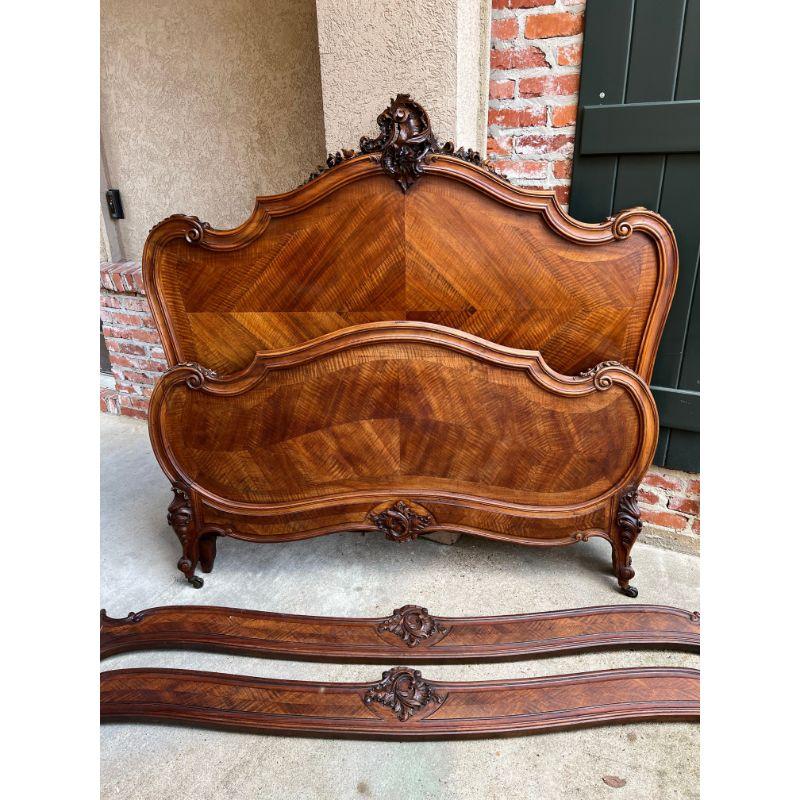 19th Century French Louis XV Bed Carved Walnut Parisian Rococo by George Guerin 9