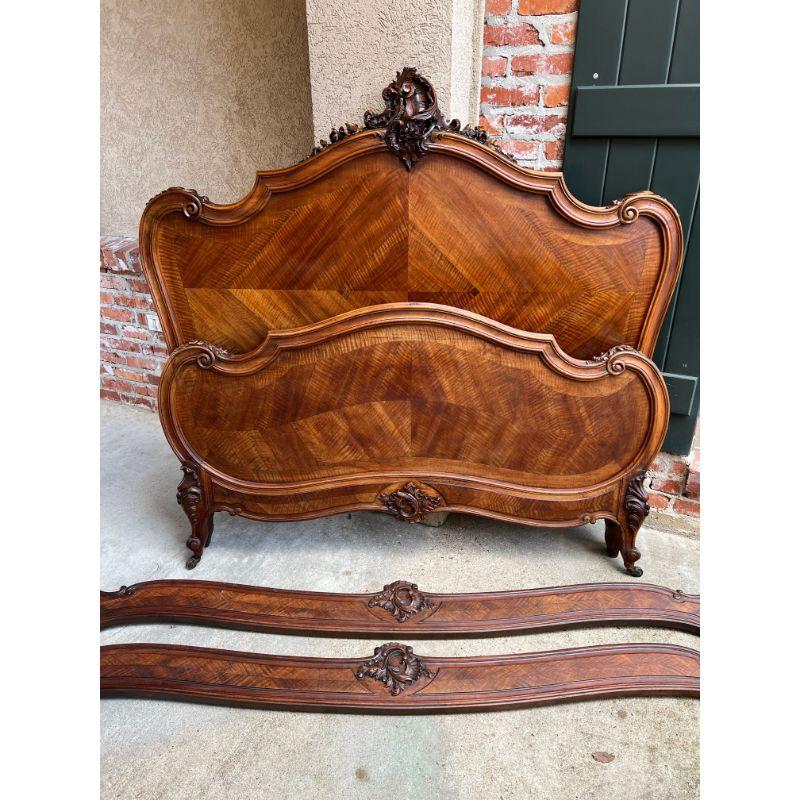 19th Century French Louis XV Bed Carved Walnut Parisian Rococo by George Guerin 10