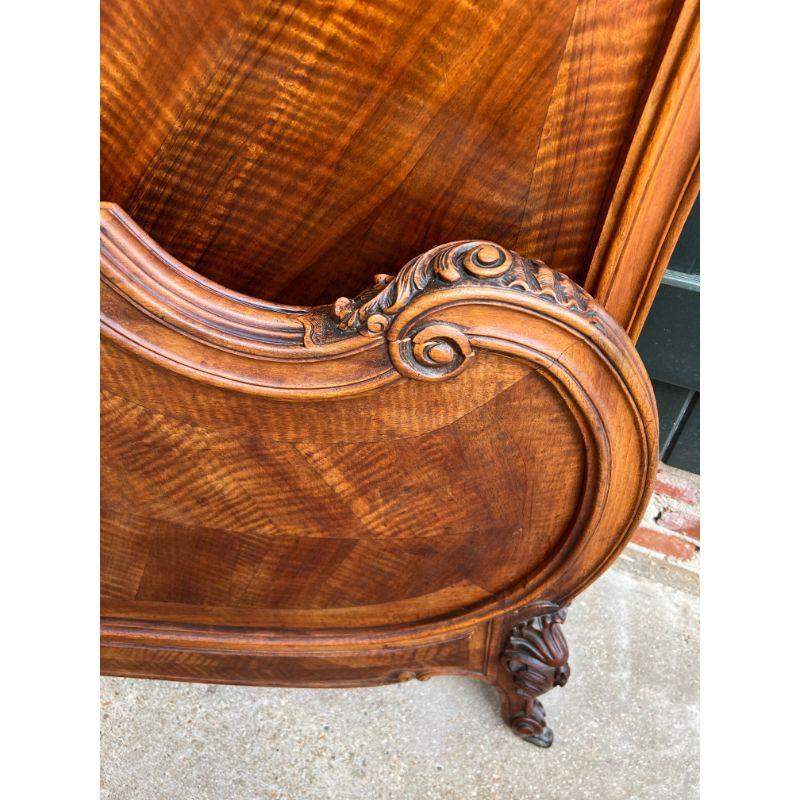 19th Century French Louis XV Bed Carved Walnut Parisian Rococo by George Guerin 12