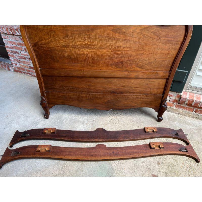 19th Century French Louis XV Bed Carved Walnut Parisian Rococo by George Guerin 16