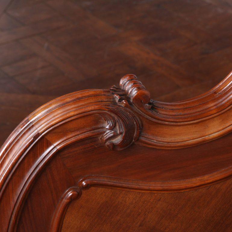 Walnut 19th Century French Louis XV Bed