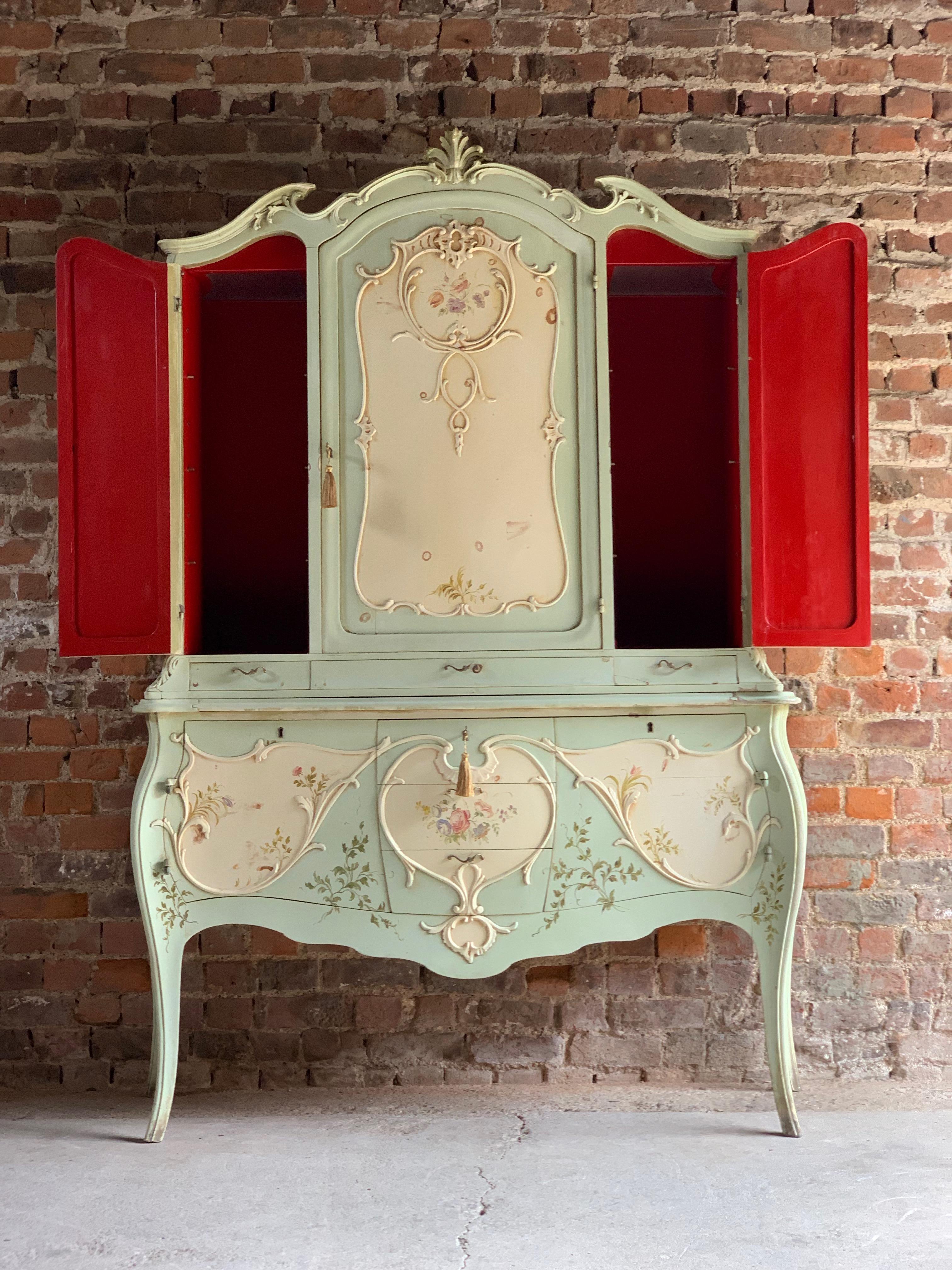 Paint 19th Century French Louis XV Cabinet Commode, France, circa 1890