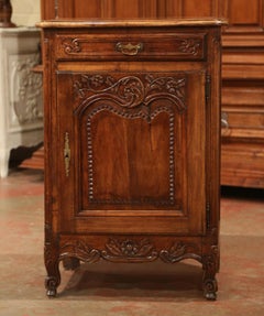19th Century French Louis XV Carved Chestnut Jelly Cabinet from Normandy
