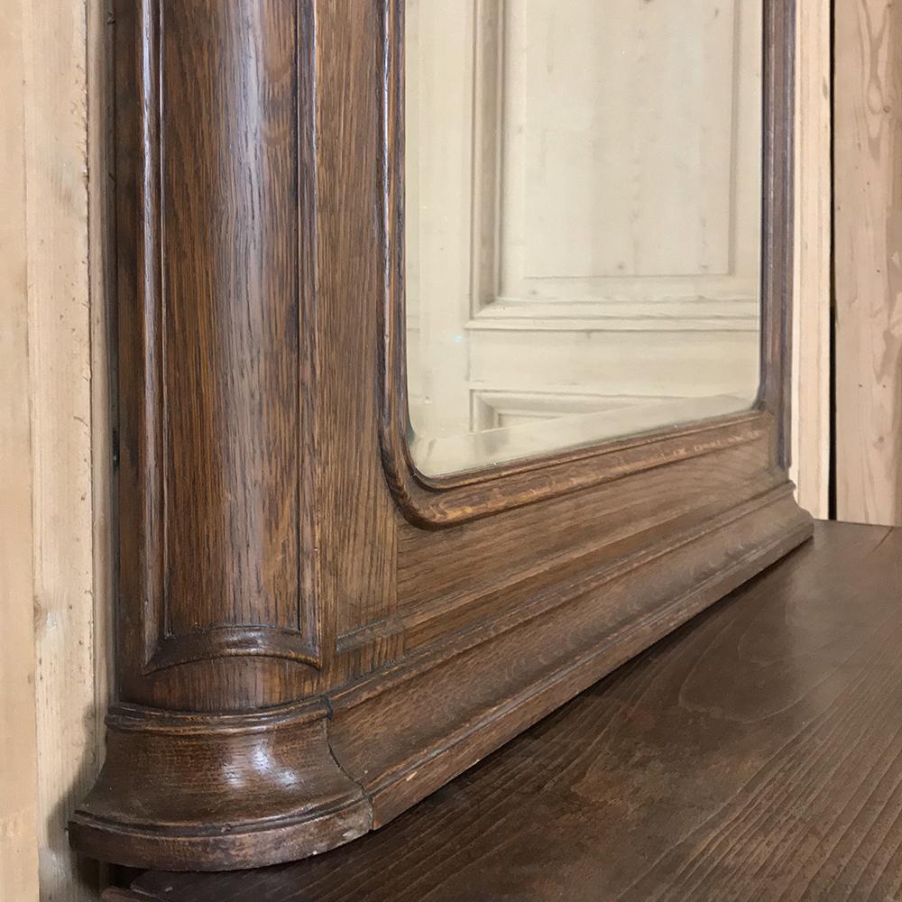 19th Century French Louis XV Carved Trumeau with Beveled Mirror 9