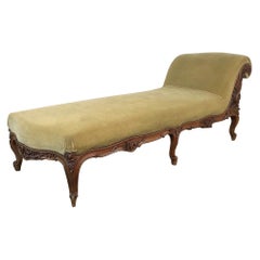 Antique 19th Century French Louis XV Chaise Longue