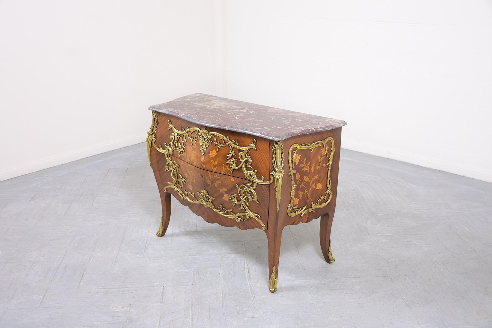 Beveled 19th Century French Louis XV Commode