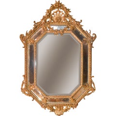 19th Century French Louis XV Cushion Mirror