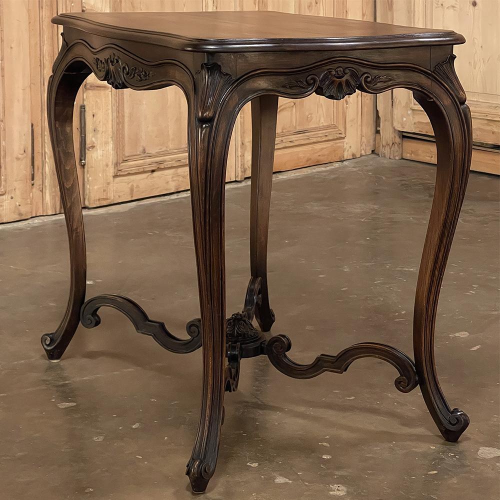 19th Century French Louis XV Fruitwood End Table For Sale 8