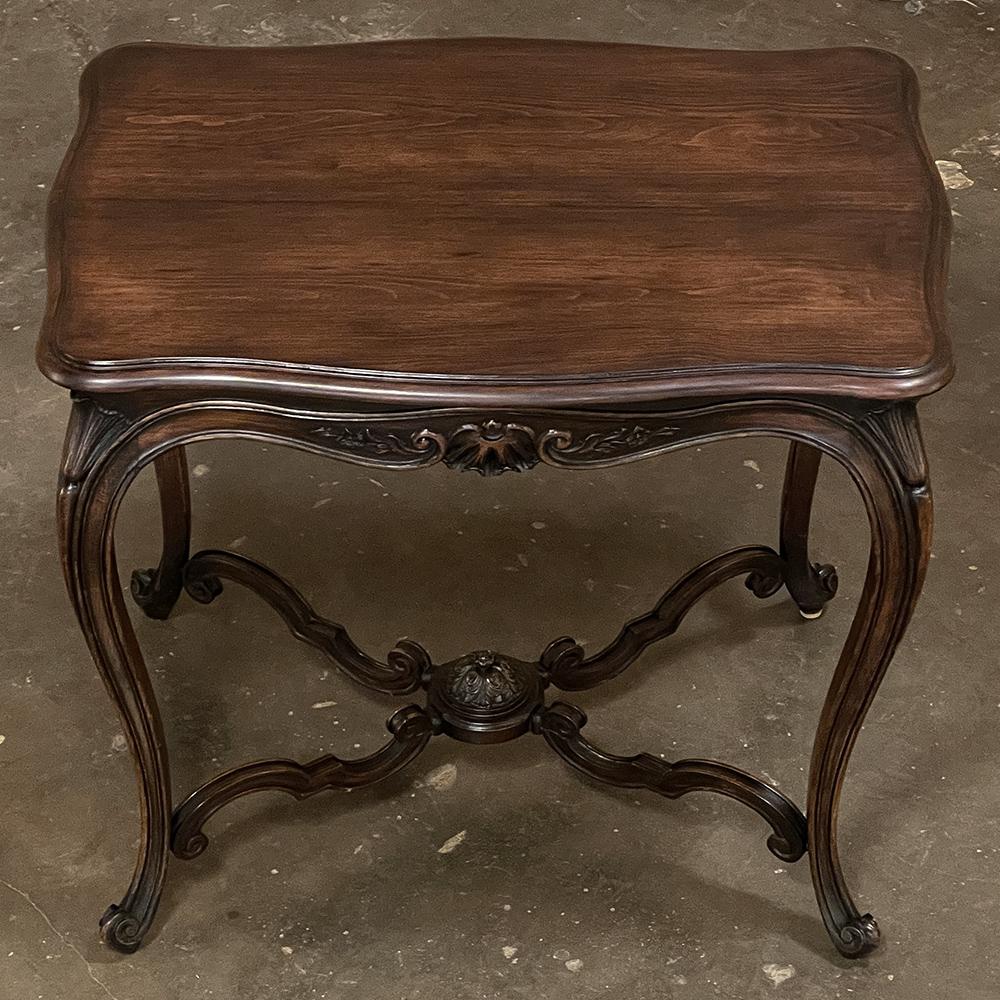 19th Century French Louis XV Fruitwood End Table For Sale 1