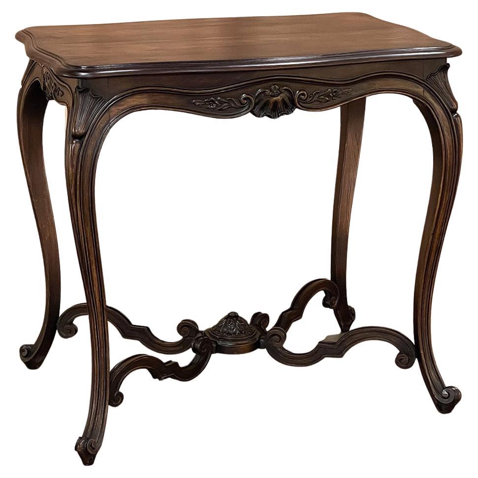 19th Century French Louis XV Fruitwood End Table For Sale