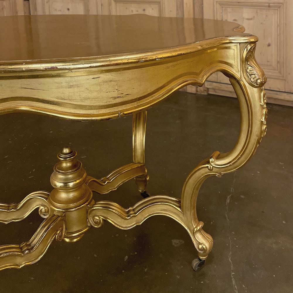 19th Century French Louis XV Gilded Center Table For Sale 5