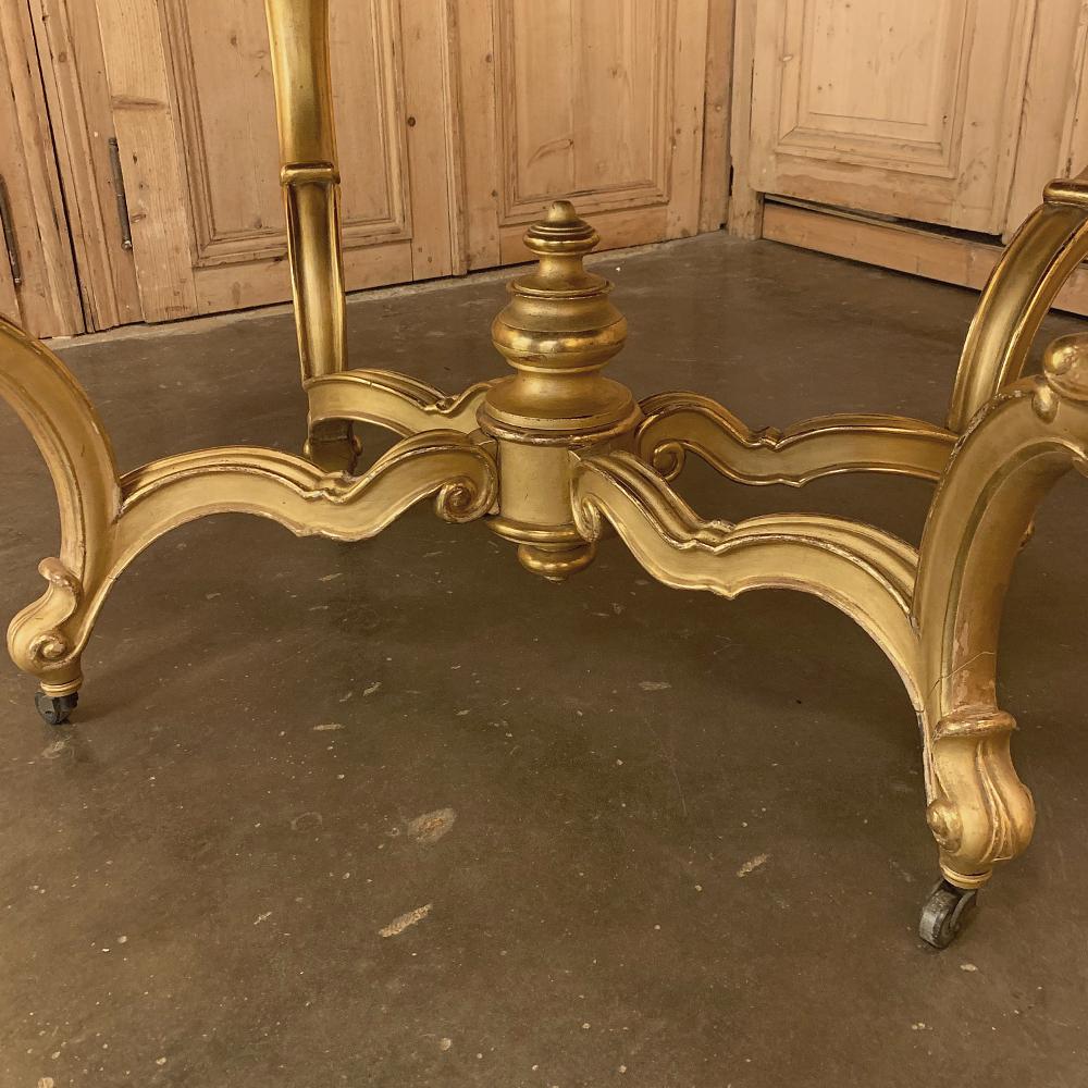19th Century French Louis XV Gilded Center Table For Sale 8