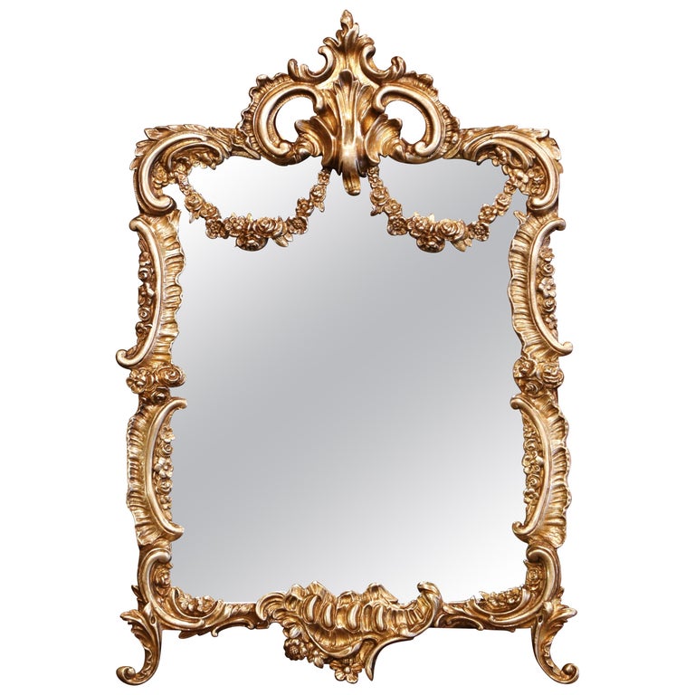 19th Century French Louis Xv Gilt Bronze Free Standing Vanity Table Mirror At 1stdibs 19th Century French Louis Xv Gilt, Vintage Gilt Mirror Vanity Stand