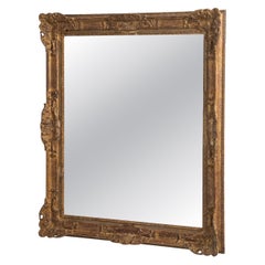 19th Century French Louis XV Giltwood Carved Wall Mirror