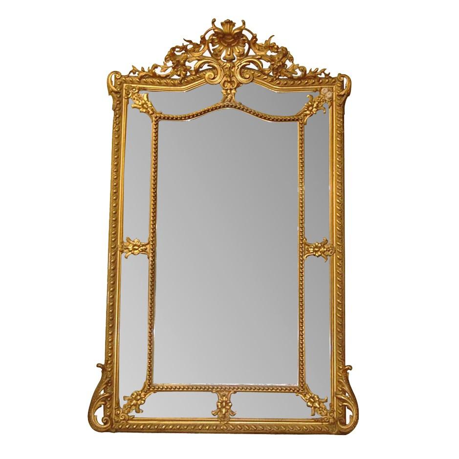 19th Century French Louis XV Giltwood Mirror