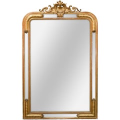 19th Century French Louis XV Giltwood Mirror