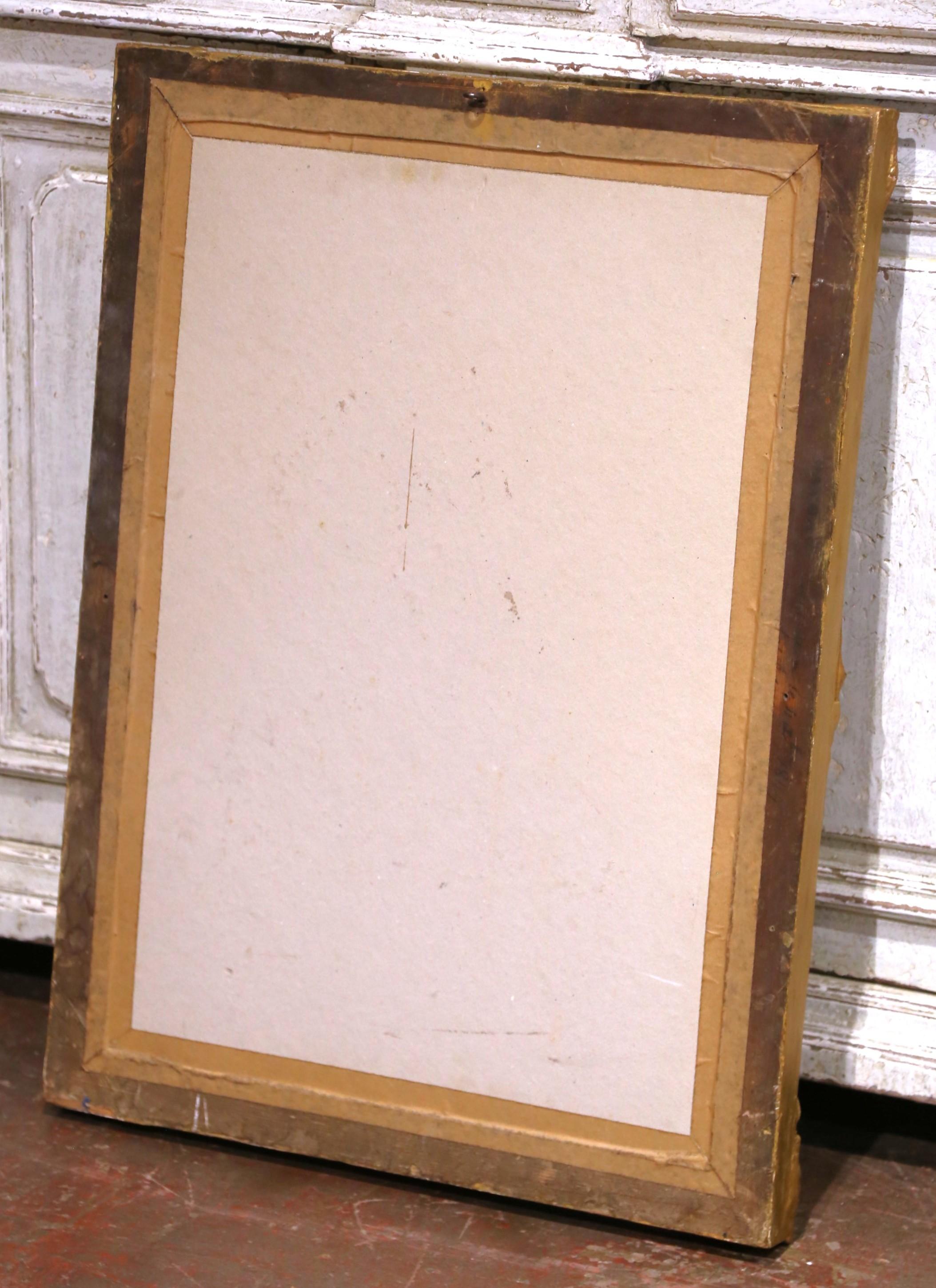 Specchio da parete in legno dorato francese Luigi XV del XIX secolo in vendita 1