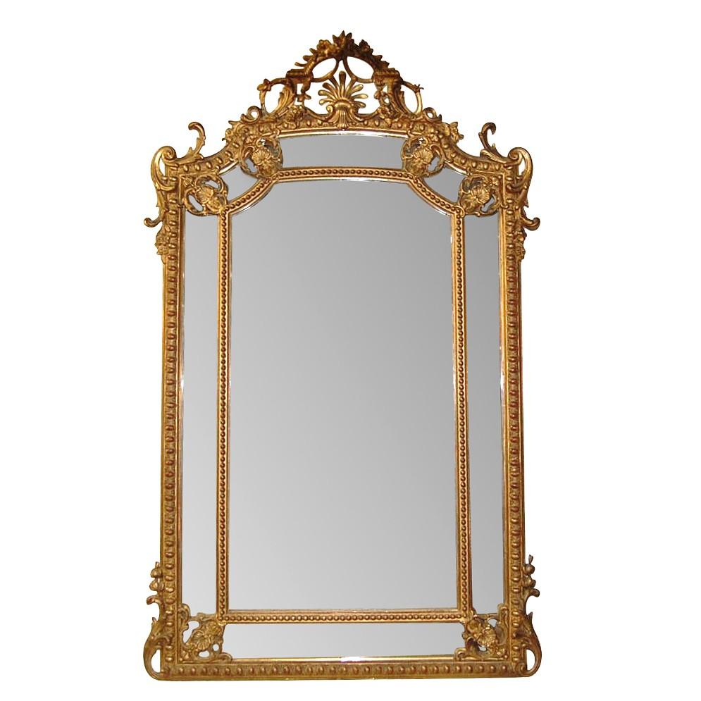 19th Century French Louis XV Giltwood Wall Mirror