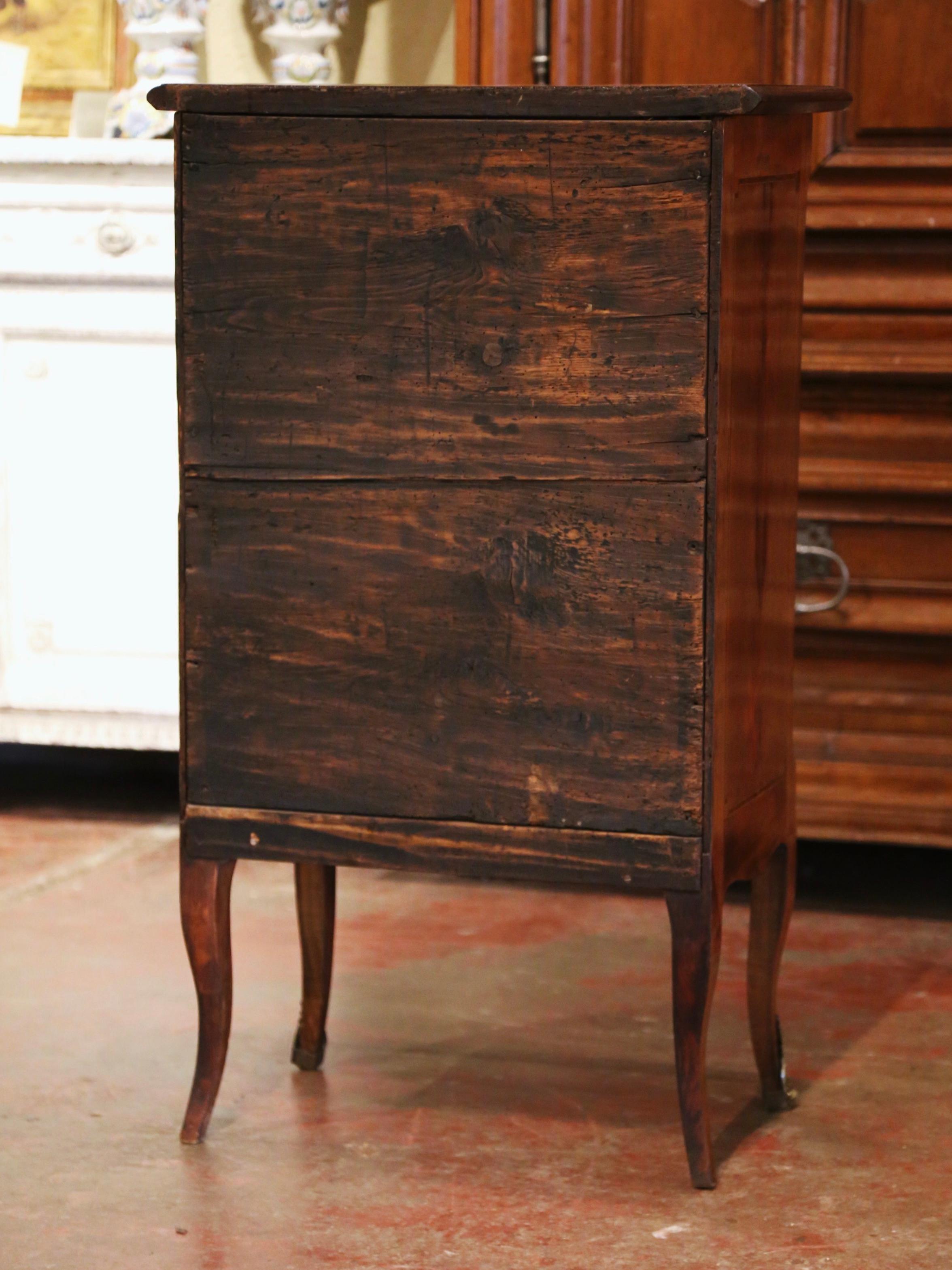 19th Century French Louis XV Inlaid Walnut Confiturier Cabinet from Paris 6