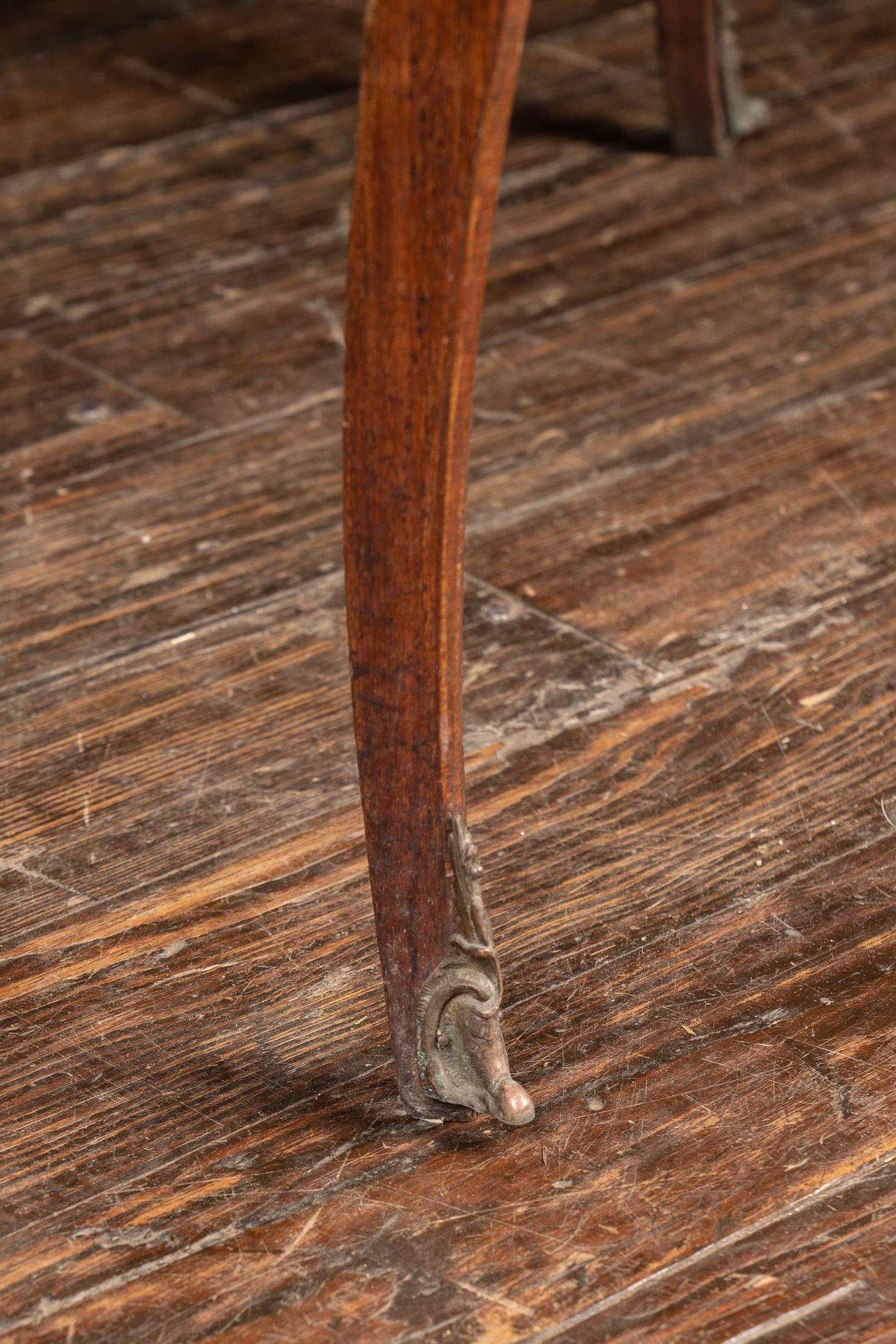 Cassapanca francese del XIX secolo, transizione Luigi XV-Luigi XVI, in legno di Re, con ripiano in marmo in vendita 3