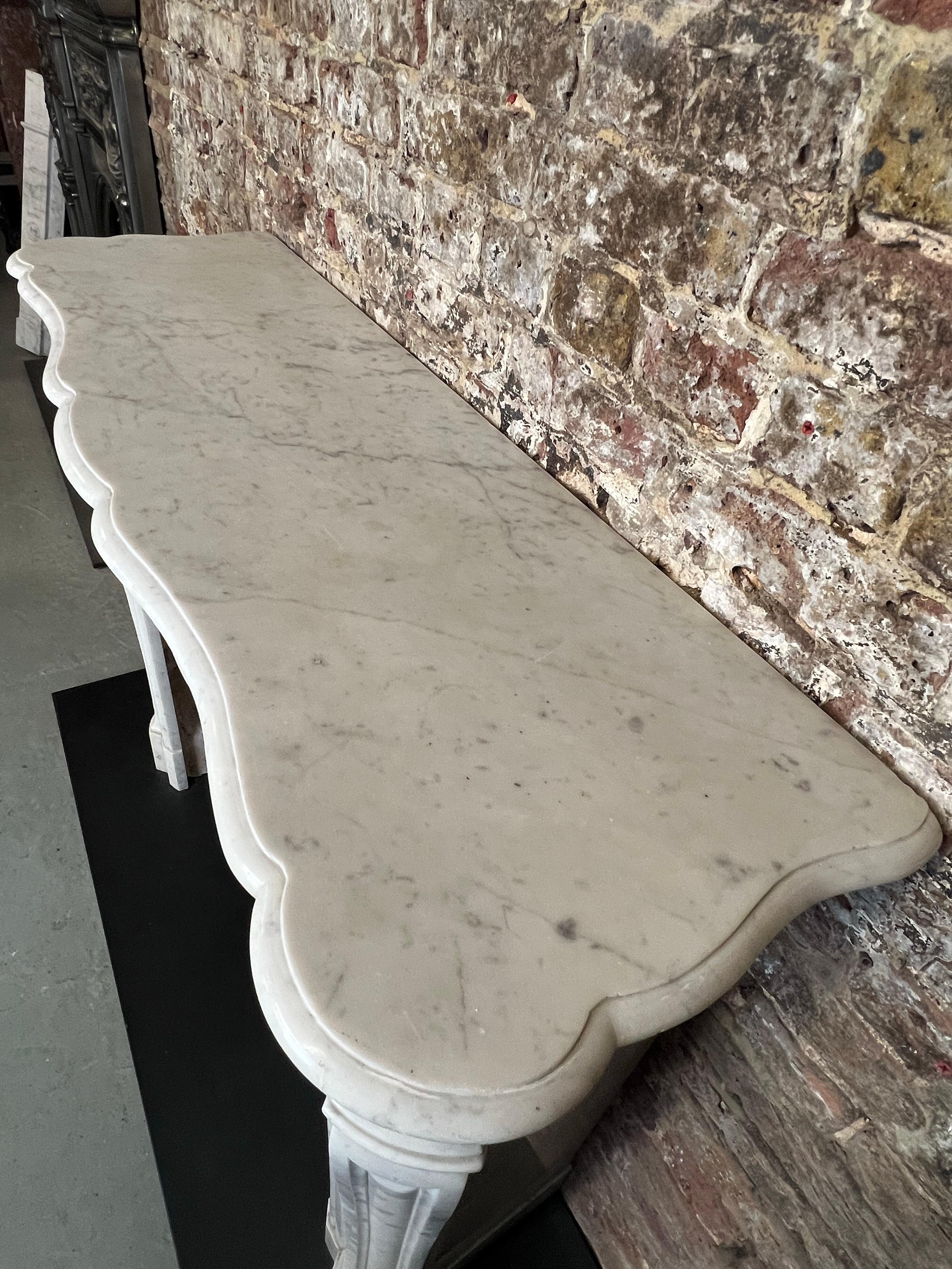 British 19th Century French Louis XV Marble Fireplace For Sale